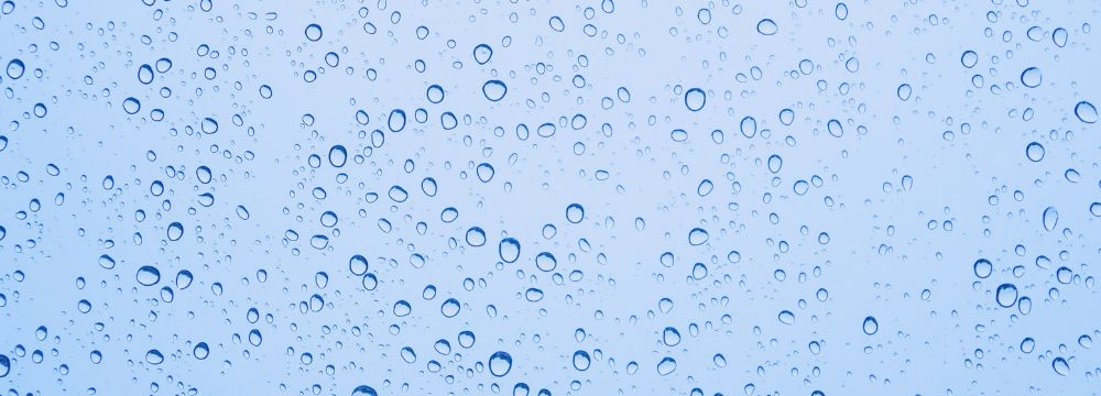 water droplets on glass